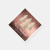 Elegant modern goud & koper Kerstaven Servet (Hoek)