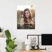 Elegant modern goud lief 16 foto welkom teken poster (Thuiskantoor)