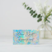 Elegant Modern Goud Opal Stone Afspraakkaart Visitekaartje (Staand voorkant)