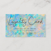 Elegant Modern Goud Opal Stone Loyalty Kaart Visitekaartje (Voorkant)