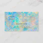 Elegant Modern Goud Opal Stone Verwijzing Visitekaartje (Achterkant)