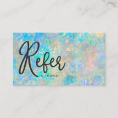 Elegant Modern Goud Opal Stone Verwijzing Visitekaartje (Voorkant)