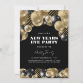 Elegant Modern Goud Oud en Nieuw Feest Kaart (Voorkant)