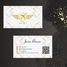 Elegant Modern Goud Professioneel, QR-Code Visitekaartje