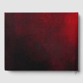 Elegant Modern Goud Rood Zwart Bruiloft Gastenboek (Achterkant)