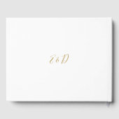 Elegant Modern Goud Script Script Bruiloft Gastenboek (Achterkant)