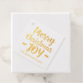 Elegant Modern Goud Vrolijk Kerstmis Personalisere Bedankjes Labels (Met doos)