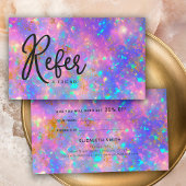 Elegant Modern Goud Vuur Opal Stone Verwijzing Visitekaartje