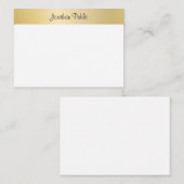 Elegant Modern Goud Wit Sjabloon Handgeschreven (Voorkant / Achterkant)
