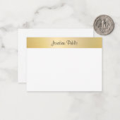 Elegant Modern Goud Wit Sjabloon Handgeschreven (Voorkant / Achterkant in situ)
