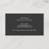 Elegant modern goud, zwart en roze geometrisch visitekaartje (Achterkant)