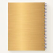 Elegant Modern Goud Zwart Professioneel Monogram Notitieboek (Achterkant)