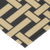 Elegant Modern Gouden Bruin Mand Weave Patroon Tafelkleed (Gekanteld)
