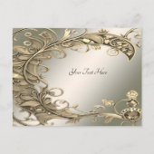 Elegant modern gouden decoratief Briefkaart (Voorkant)