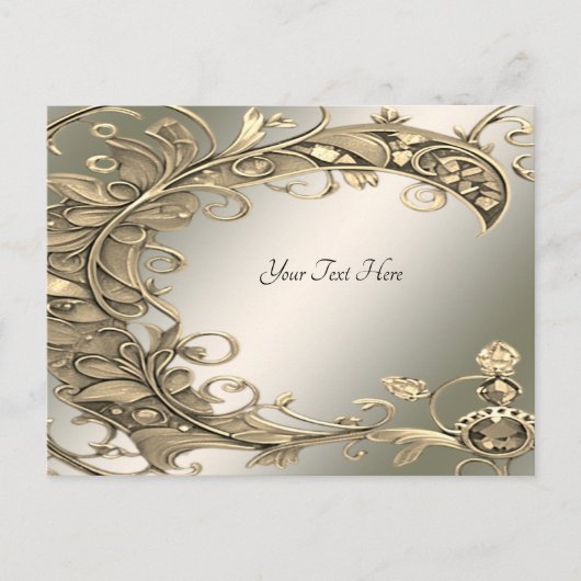 Elegant modern gouden decoratief Briefkaart (Voorkant)
