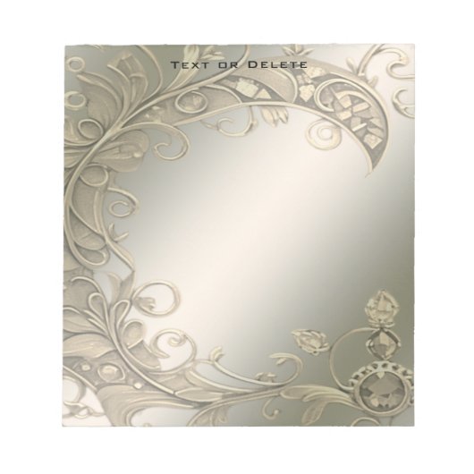 Elegant modern gouden decoratief Notitieblok (Voorkant)