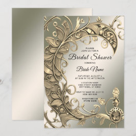 Elegant modern gouden decoratief Vrijgezellenfeest Kaart