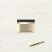 Elegant Modern Gouden Harten - Gepersonaliseerd Post-it® Notes (Op bureau)