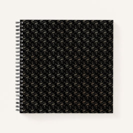 Elegant Modern Gouden Hartjes en Sleutels Patroon  Notitieboek