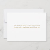 Elegant modern gouden hartscript bedankkaart (Achterkant)
