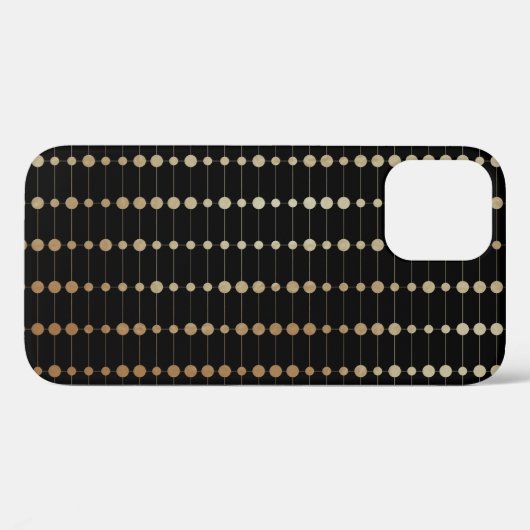 Elegant modern gouden kralen cirkels Stippen patro Case-Mate iPhone Case (Achterkant (horizontaal))