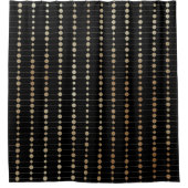 Elegant modern gouden kralen Stippen patroon | Douchegordijn (Voorkant)