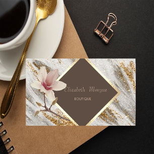 Elegant Modern, Gouden Lijst, Glitters, Magnolia Visitekaartje