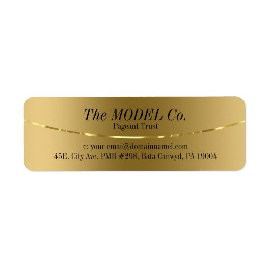 Elegant modern gouden ontwerp etiket (Voorkant)