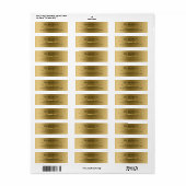 Elegant modern gouden ontwerp etiket (Full Sheet)