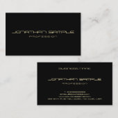 Elegant Modern Gouden Tekst Zwart Professioneel Ko Visitekaartje (Voorkant / Achterkant)