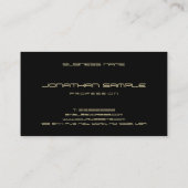 Elegant Modern Gouden Tekst Zwart Professioneel Ko Visitekaartje (Achterkant)