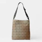 Elegant modern gouden vierkanten Tegels patroon | Crossbody Tas (Achterkant)