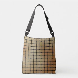 Elegant modern gouden vierkanten Tegels patroon | Crossbody Tas