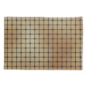 Elegant modern gouden vierkanten Tegels patroon | Kussensloop (Achterkant-Links)