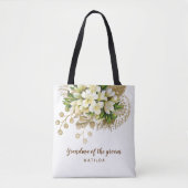 Elegant modern goudfloroma van de bruidegom tote bag (Voorkant)