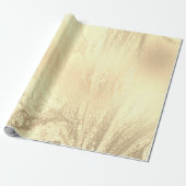 Elegant modern goudglitter cadeaupapier (Uitgerold)