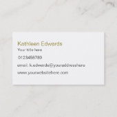 Elegant Modern Goudkleurige en Roze Professioneel Visitekaartje (Achterkant)