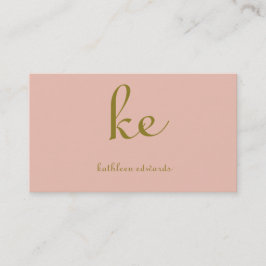 Elegant Modern Goudkleurige en Roze Professioneel Visitekaartje