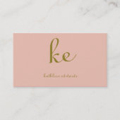 Elegant Modern Goudkleurige en Roze Professioneel Visitekaartje (Voorkant)