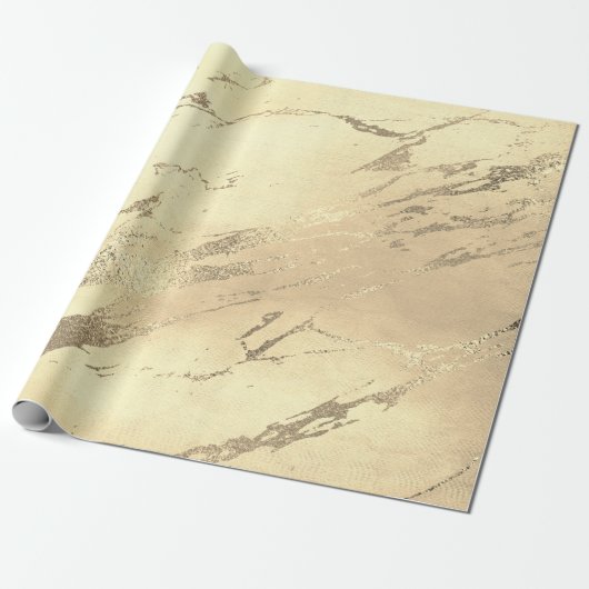 Elegant modern goudmarmer cadeaupapier (Uitgerold)