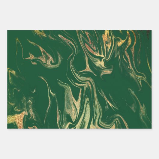 Elegant modern goudmarmer inpakpapier vel (Voorkant 3)