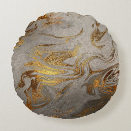 Elegant modern goudmarmer rond kussen