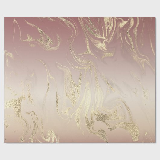 Elegant modern goudmarmergradiënt cadeaupapier (Vlak)