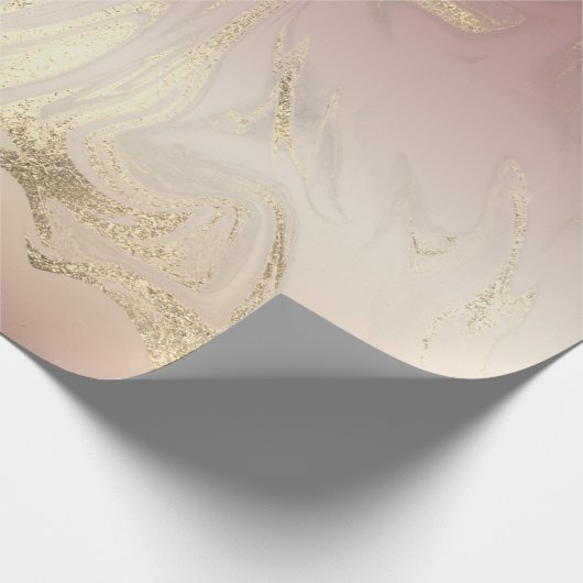 Elegant modern goudmarmergradiënt cadeaupapier (Hoek)