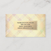 Elegant modern | Goudmetaallijnen Visitekaartje (Achterkant)