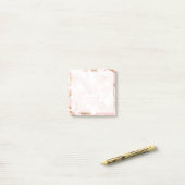 Elegant modern goudroze wit abstract patroon post-it® notes (Op bureau)