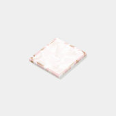 Elegant modern goudroze wit abstract patroon post-it® notes (Schuin)
