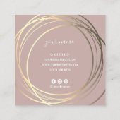 Elegant modern goudtrouwplanner vierkante visitekaartje (Achterkant)