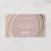Elegant modern goudtrouwplanner visitekaartje (Achterkant)