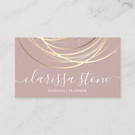 Elegant modern goudtrouwplanner visitekaartje